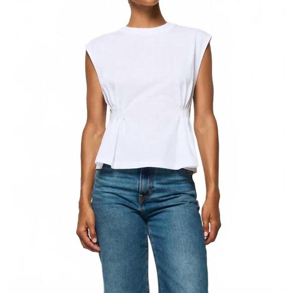 NATION LTD Tops - NEW NATION LTD meg sleeveless pleated top in white